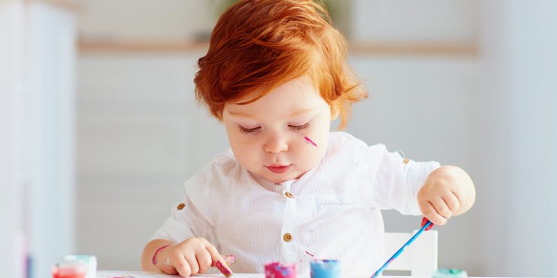 Arts & Crafts: No Mess Baby Acrylic Painting